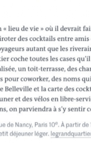 Le Grand Quartier - Presse